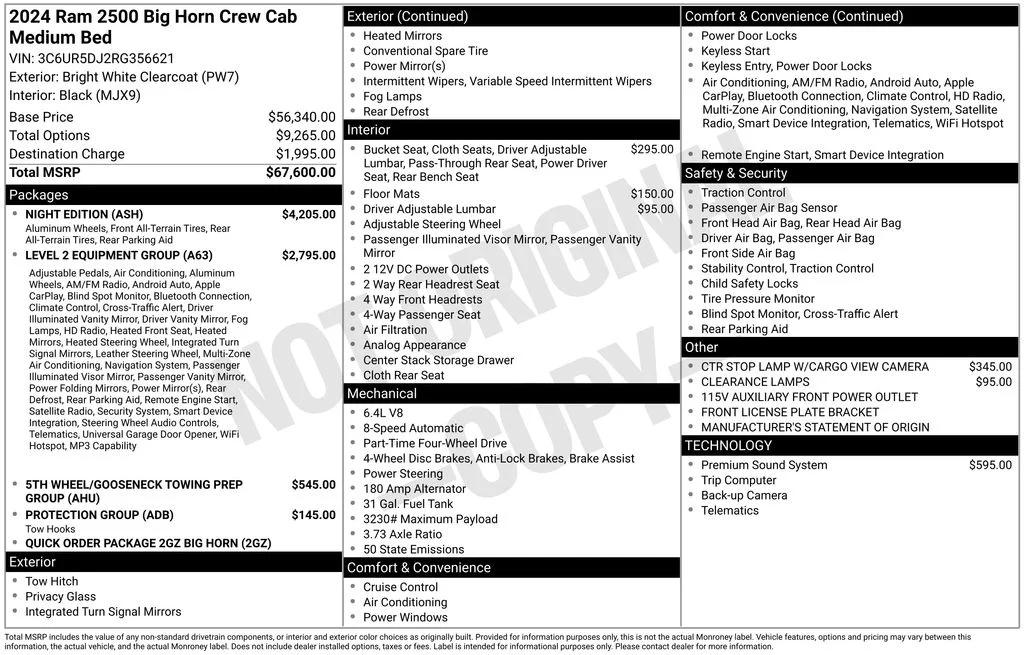 ram ram 2500 pickup 2024 3C6UR5DJ2RG356621 image ram ram 2500 pickup 2024 3C6UR5DJ2RG356621 image